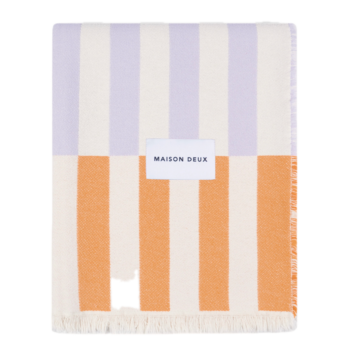 Katoenen plaid Tiles Papaya Lila