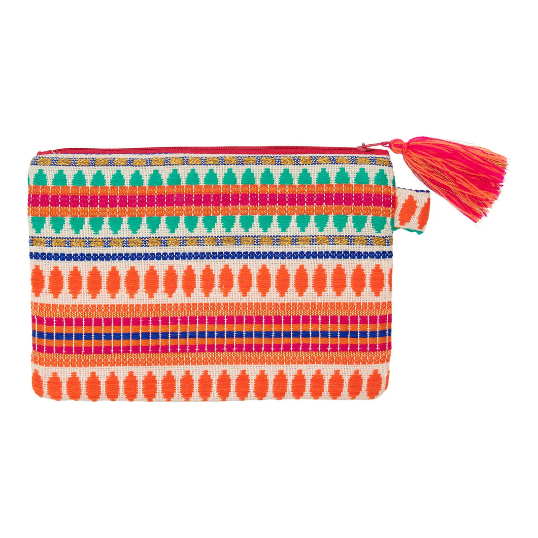 Pochette jacquard rose