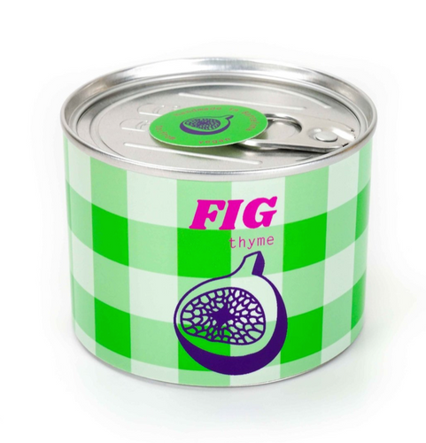 Mercado candle van het merk to:from, geurkaars in blik Fig Thyme groen