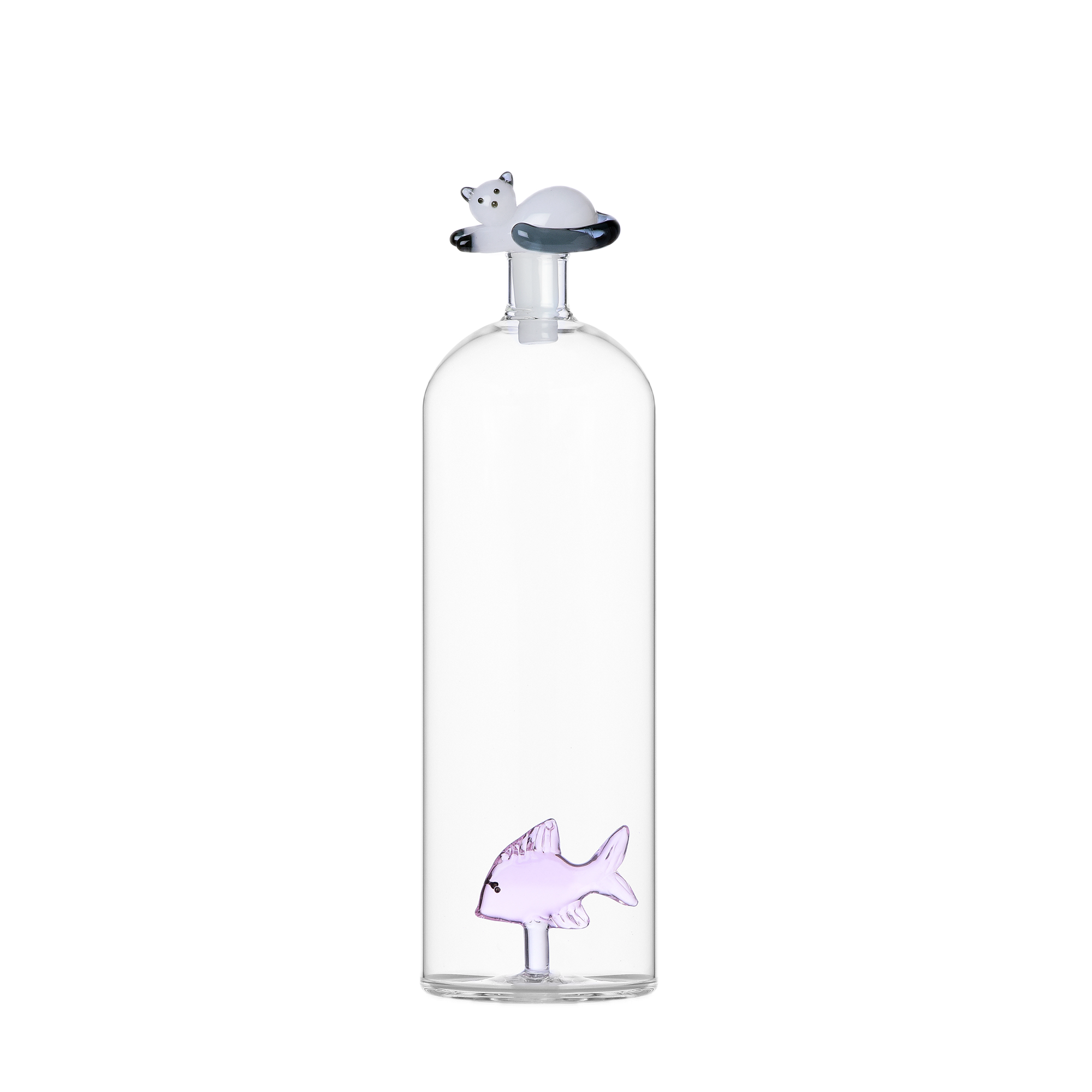 Good Box Fles Fles - Roze vis & witte kat – Good Day Concept Store