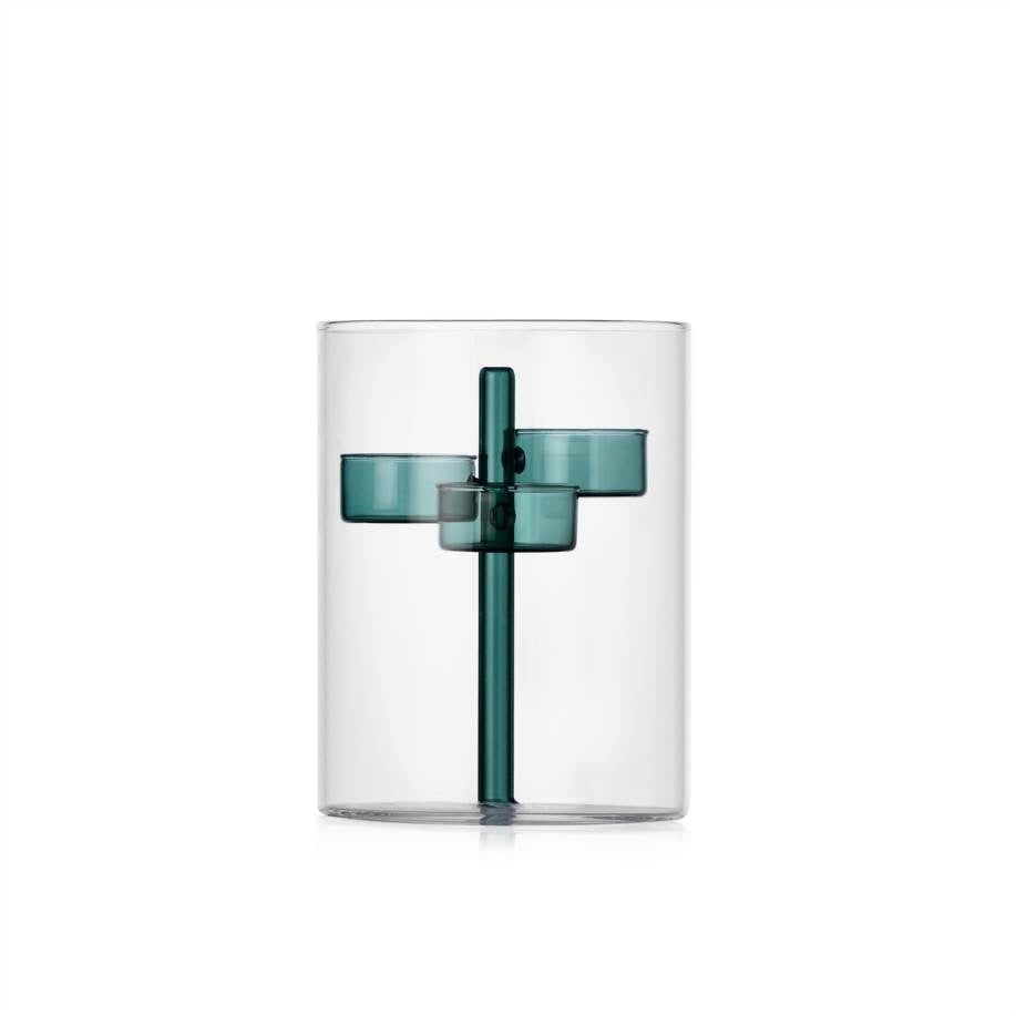 Tealight Iris Petrol