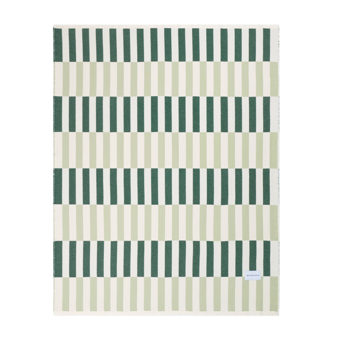 Katoenen plaid Tiles Salie Bosgroen