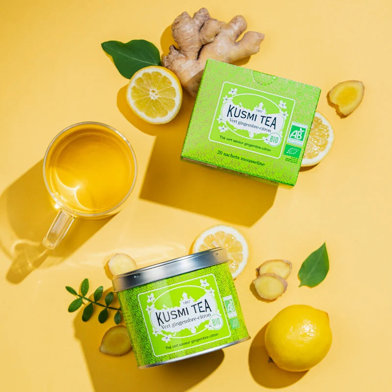 Thee Green Ginger Lemon blik 100g