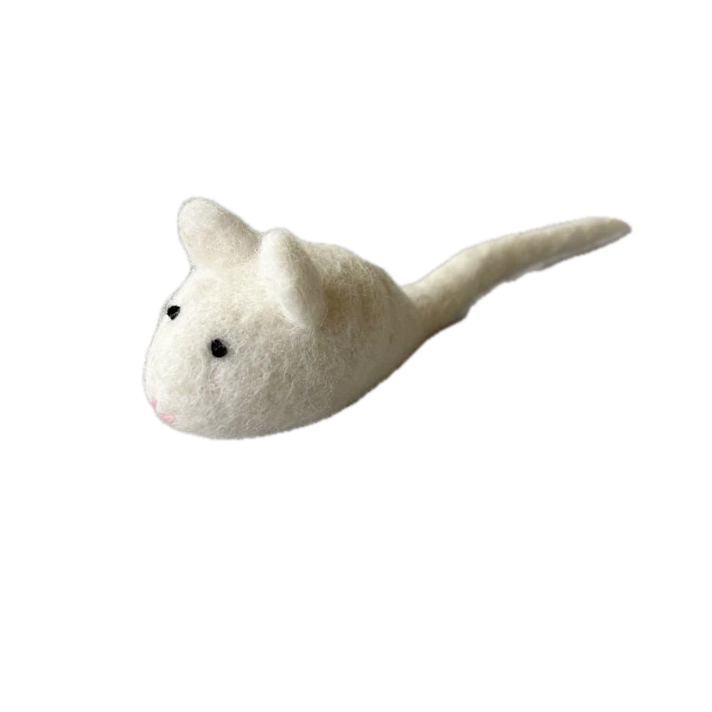 Kattenspeeltje muis wit