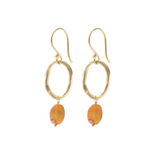 Load image into Gallery viewer, Graceful carnelian goud oorbellen A Beautiful Story
