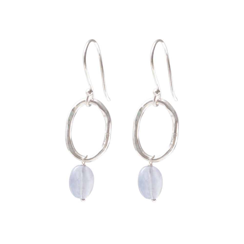 Graceful blauwe agaat Zilver oorbellen A Beautiful Story