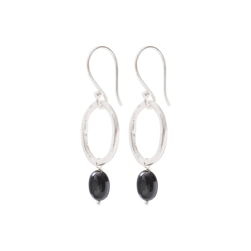 Graceful Black Onyx Zilver oorbellen A Beautiful Story