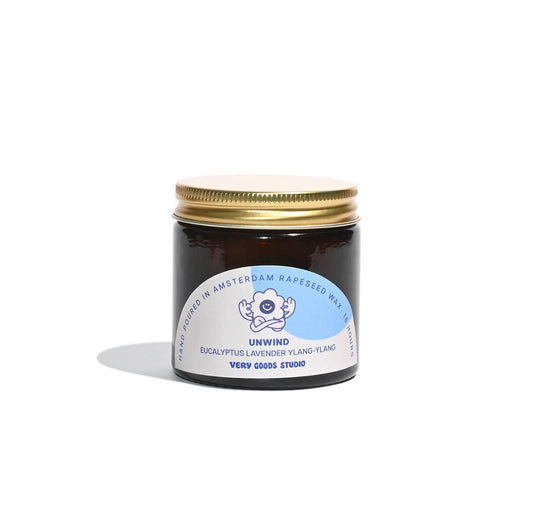 UNWIND/amberkleurige glazen potten van 60 ml/12-15 uur