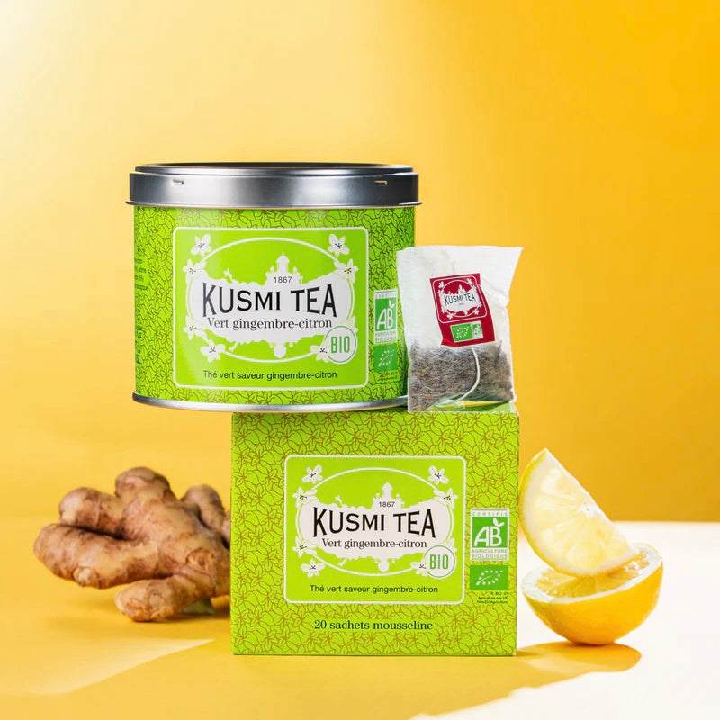 Thee Green Ginger Lemon blik 100g
