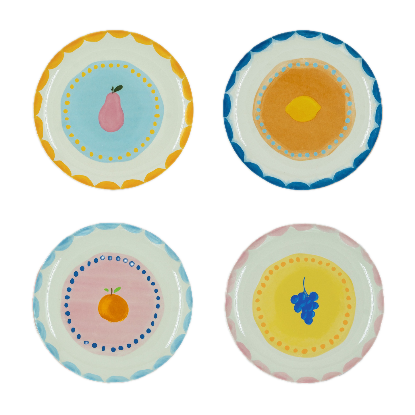 Plate Fruit Fiesta - set of 4