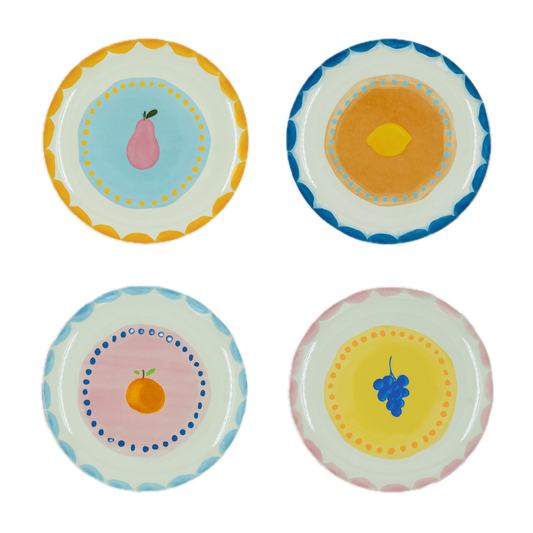 Plate Fruit Fiesta - set of 4