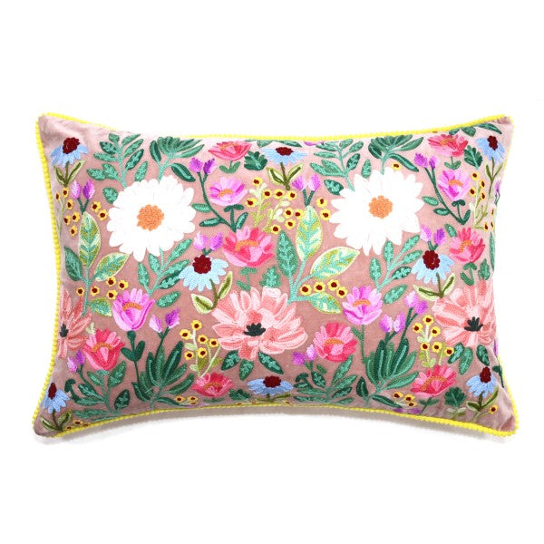 Kussen Flower Brown