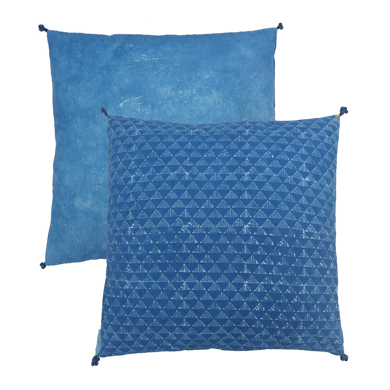 Coussin Indigo Zigzag Grand