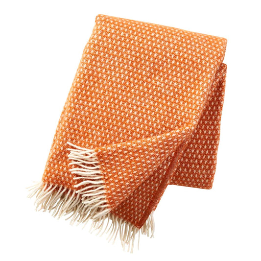Woolen plaid Knut orange