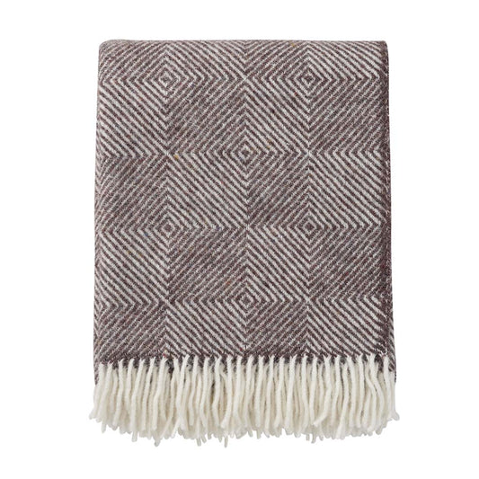 Wollen plaid Gooseye bruin