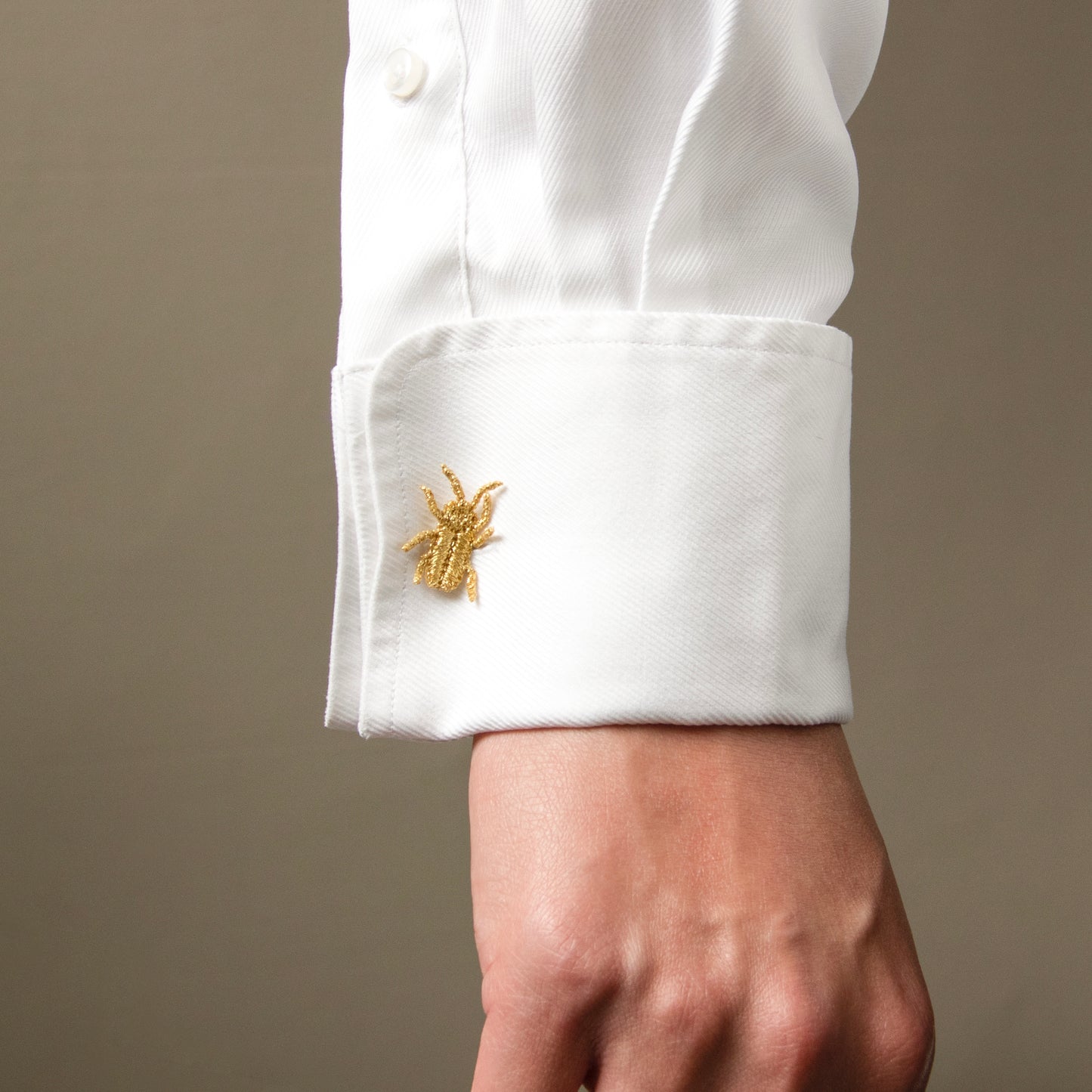 Gouden Geborduurde Broches – 3 kleine insecten
