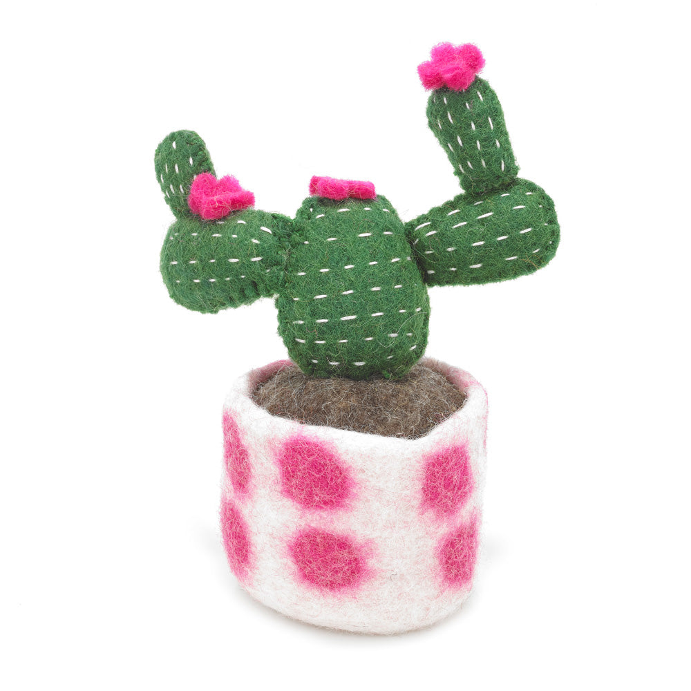 Cactus Opuntia en feutre